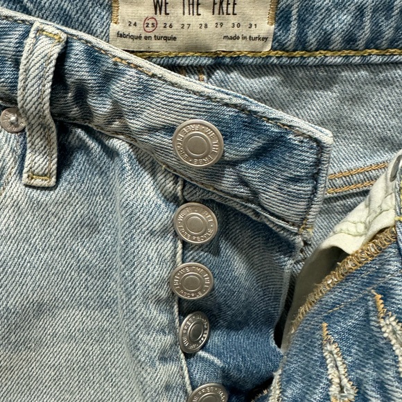 Free People “We The Free” Distressed Denim Skirt - Size 25 - Picture 4 of 4